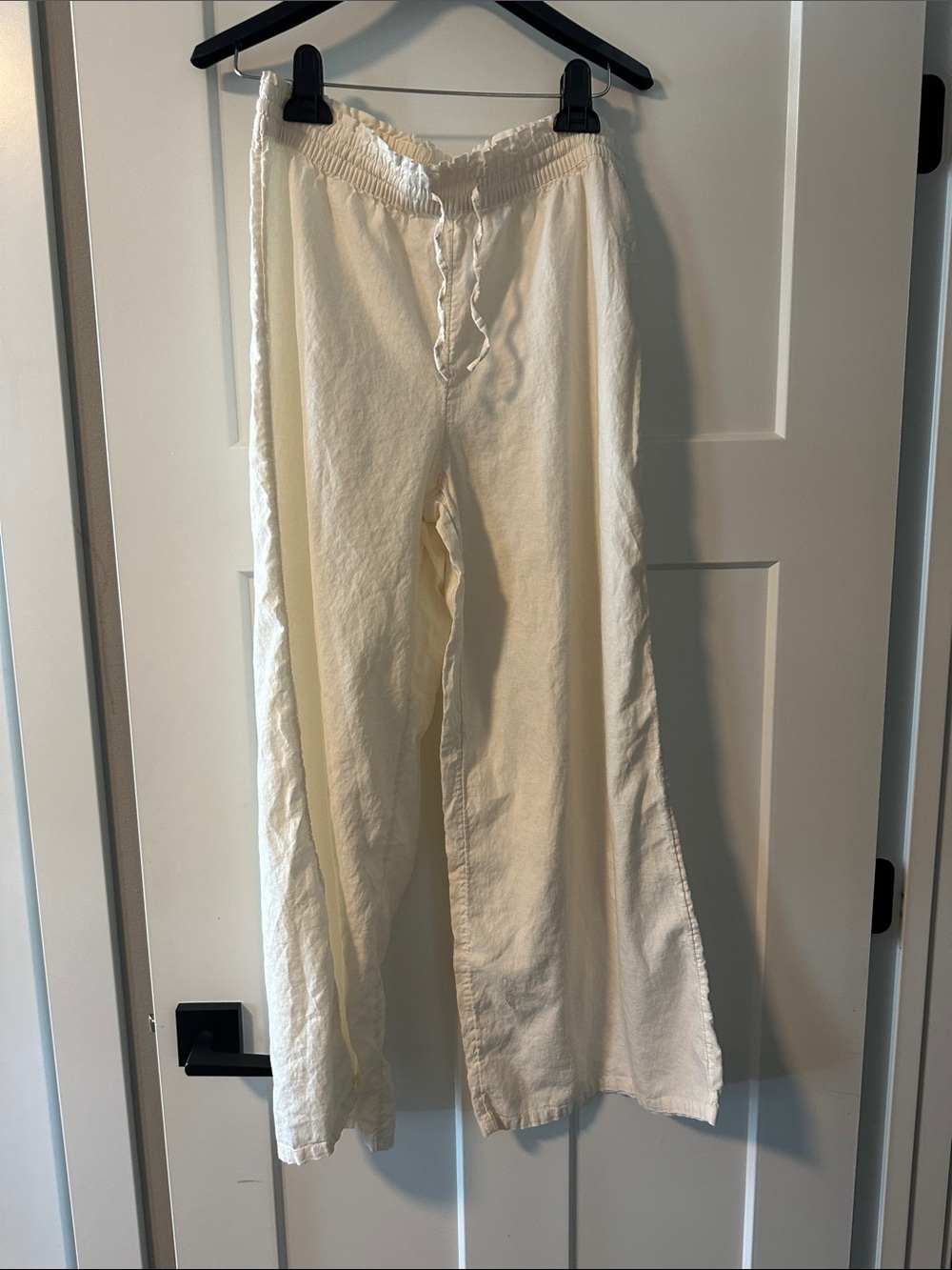 CALIA by Carrie Underwood Cream Wide Leg Drawstring Pants